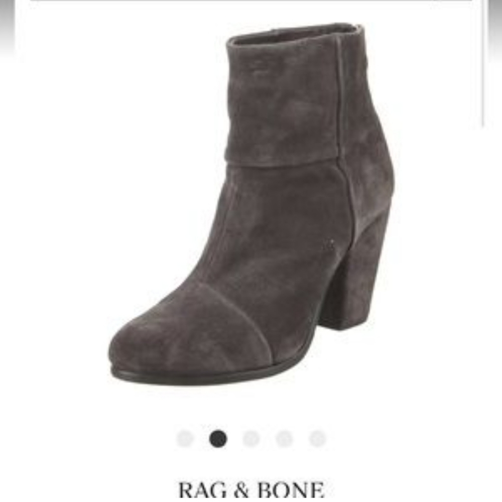 Rag & Bone Black Suede Classic Newbury Heeled Ankle Boots